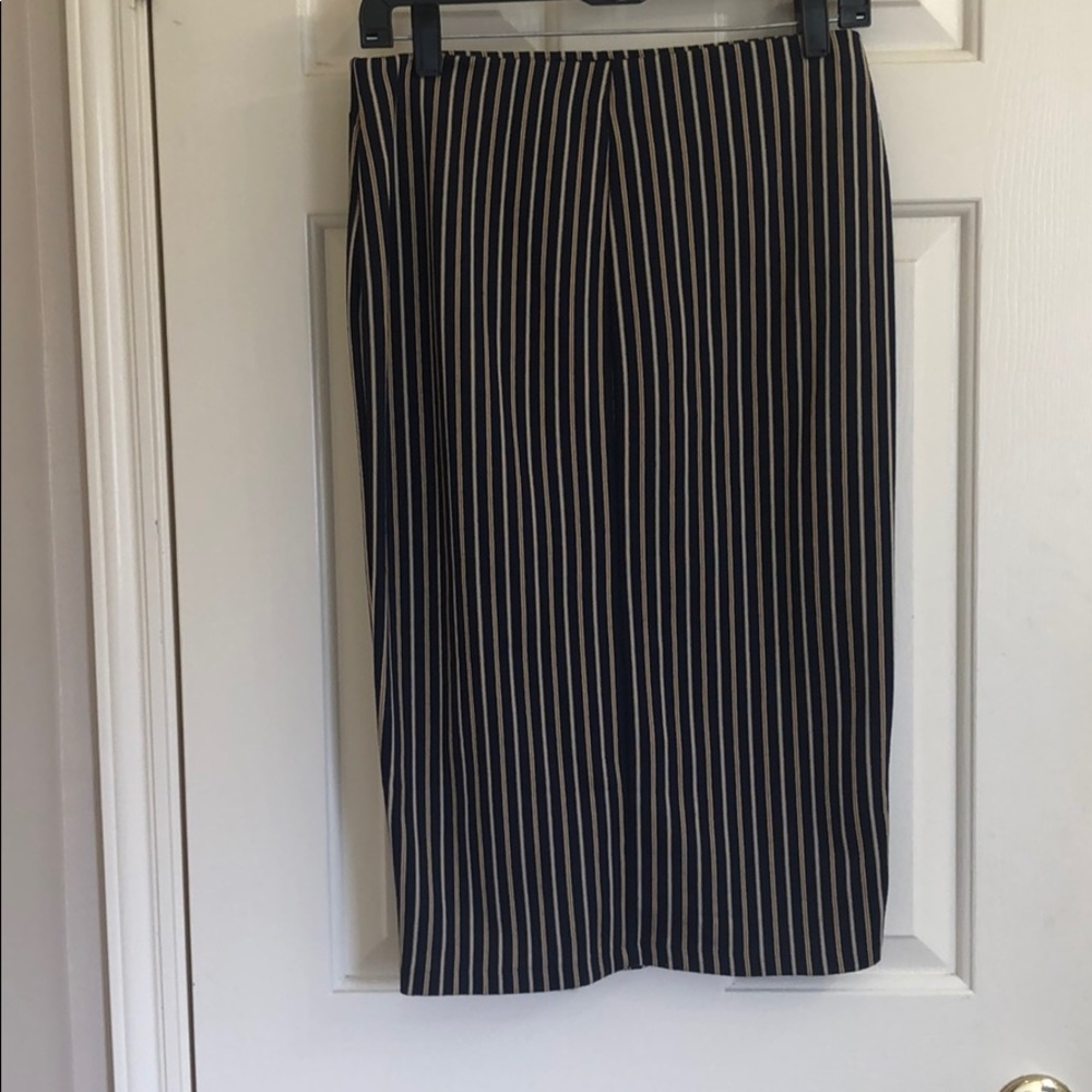 Zara Pinstripe High Waist Skirt
